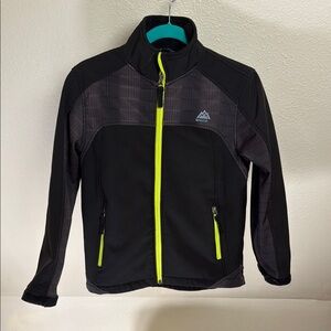 SNOZU Black Jacket w/Neon Yellow Zipper. Boys (10-12)